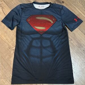 Under Armour Heroic Compression Tee - Red and Blue YXL